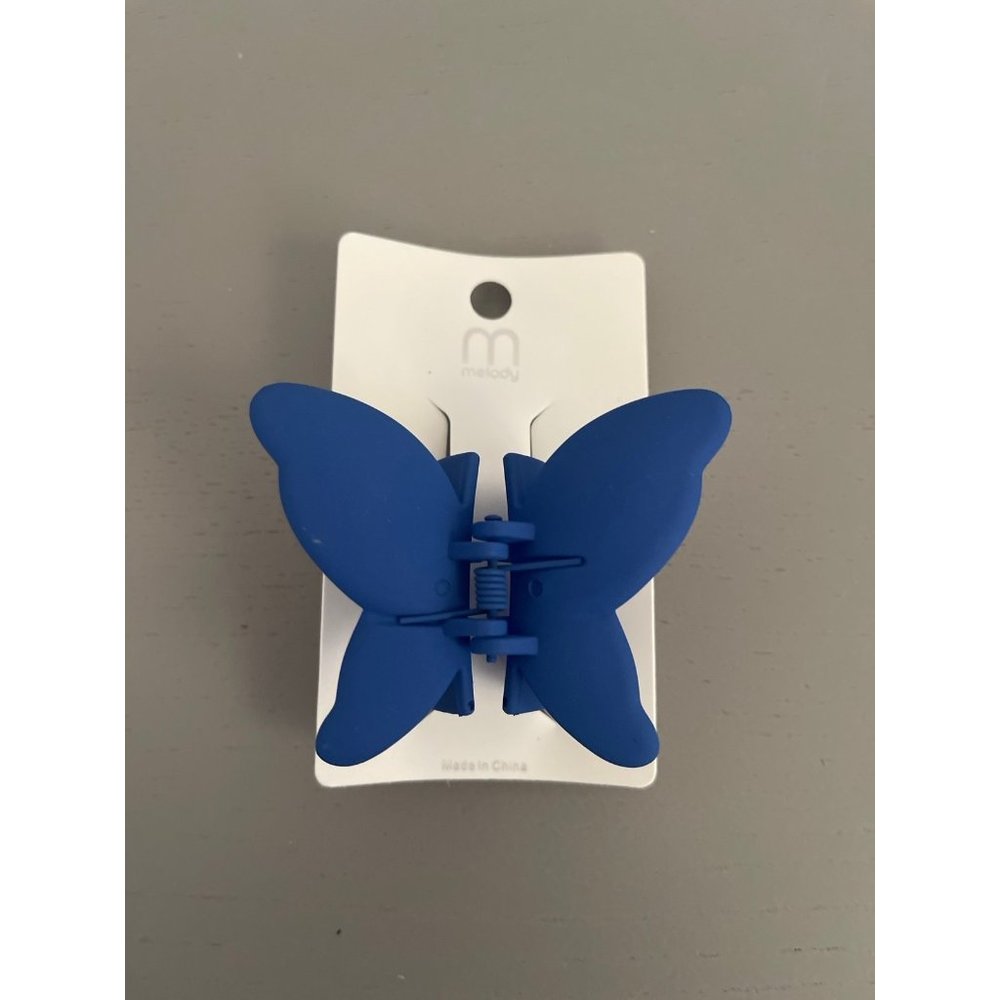NEW ROYAL BLUE BUTTERFLY HAIR CLIP SOFT MATTE COLOR HAIR ACCESSORIES